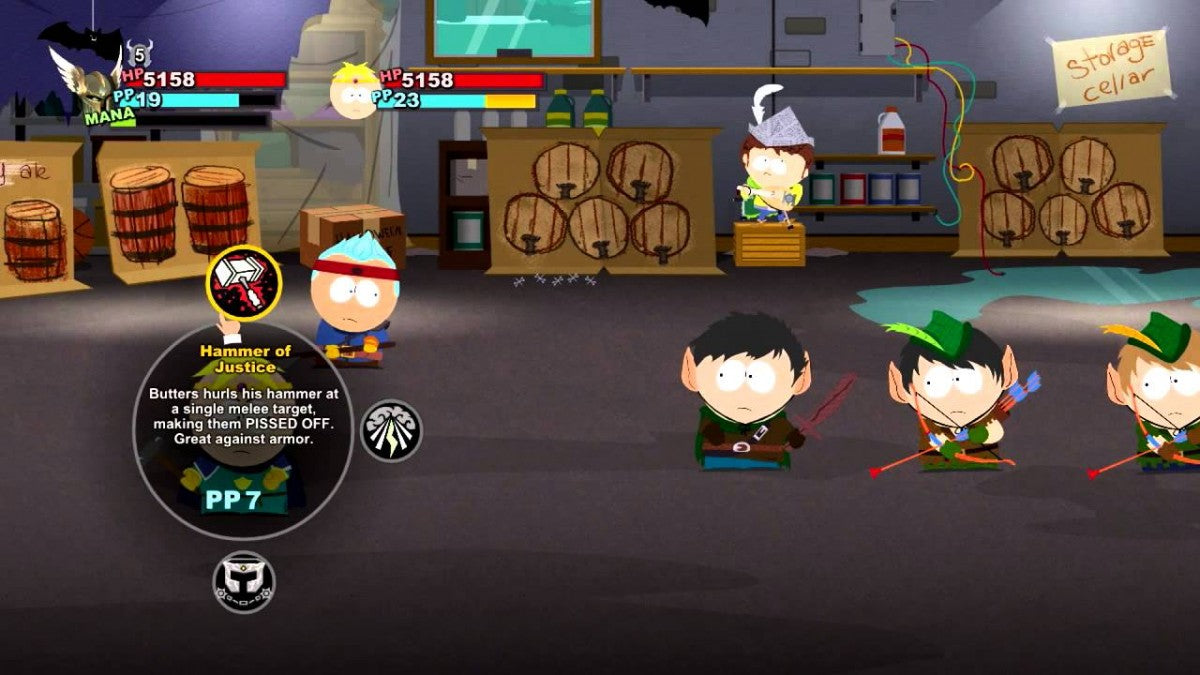 South Park: The Stick of Truth gameplay for PlayStation 3 (PS3) video game