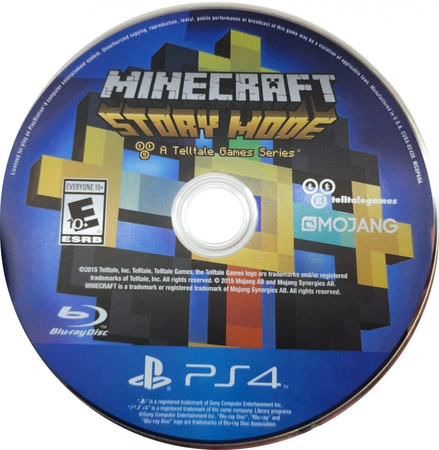 Minecraft: Story Mode Season Pass – PlayStation 4 (PS4) video game disc, episodic adventure game