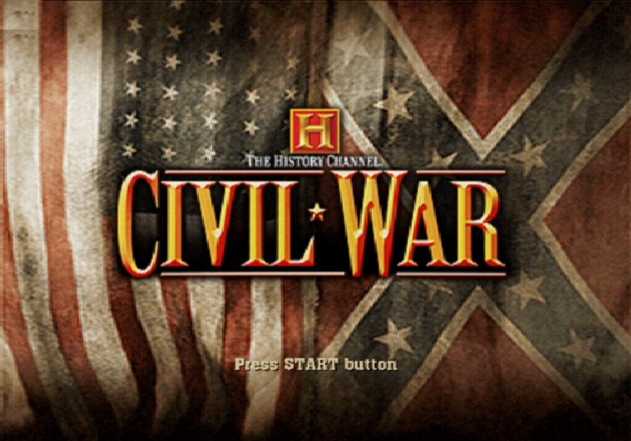 The History Channel: Civil War: A Nation Divided title screen for PlayStation 2 (PS2) video game