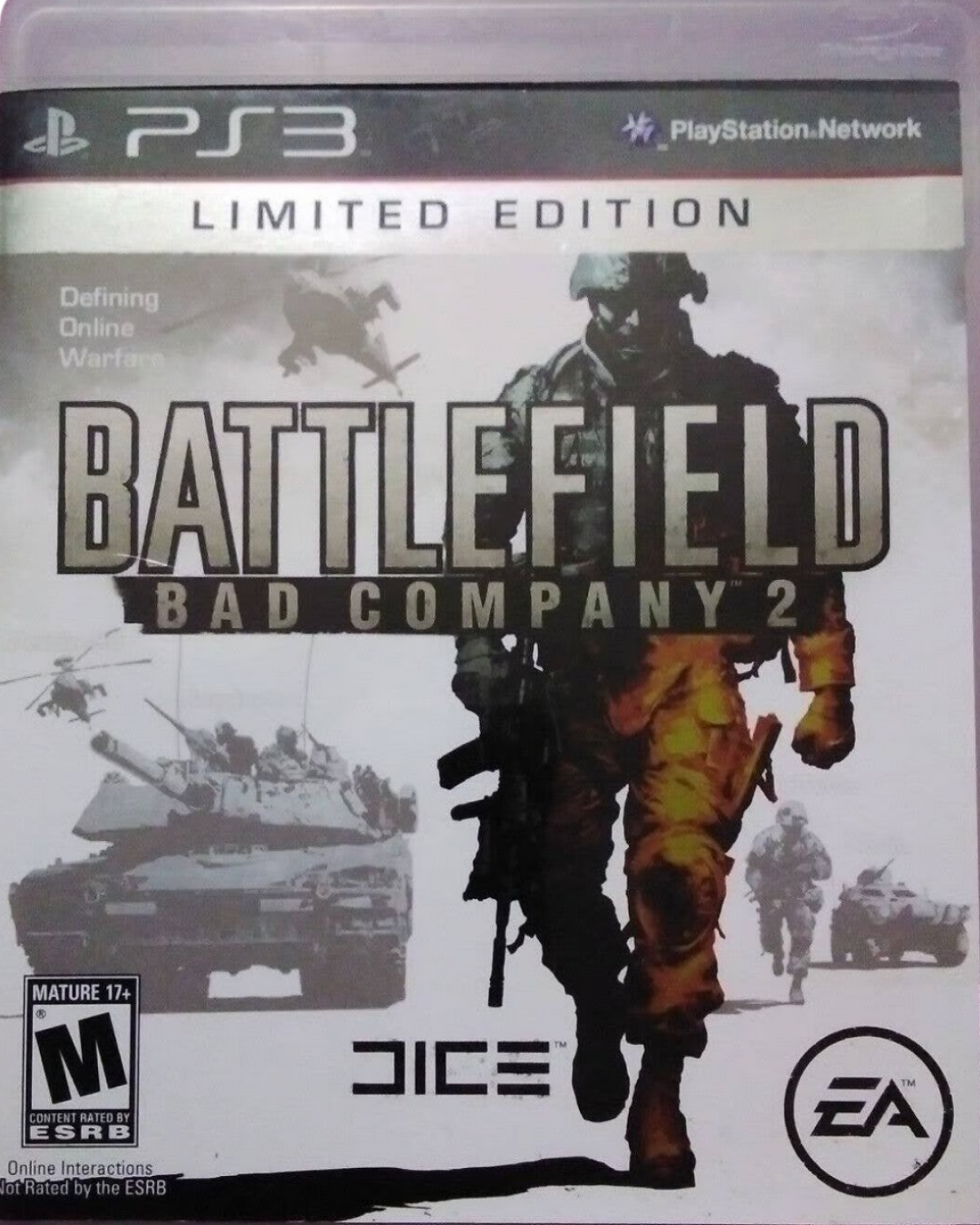 Battlefield Bad Company 2 Limited Edition PlayStation 3 PS3 video game, first-person shooter, military combat, multiplayer action, special edition title front cover
