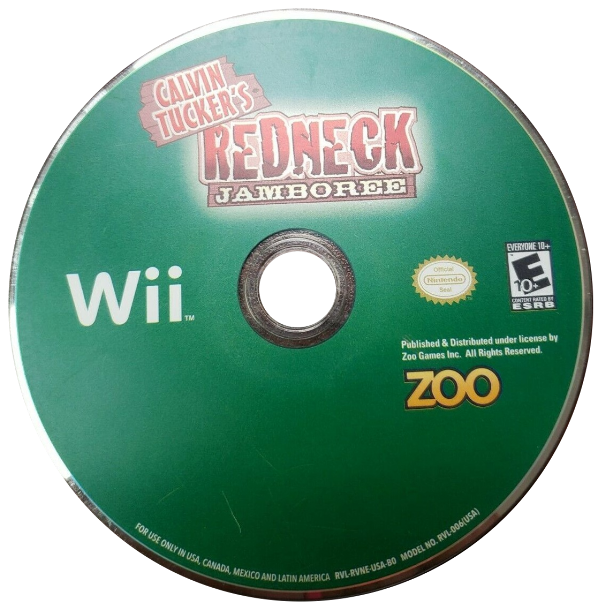 Calvin Tucker's Redneck Jamboree diisc cover art for Nintendo Wii (Wii) video game
