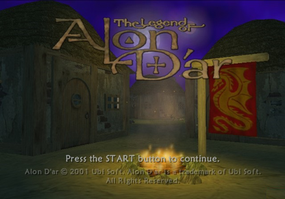 The Legend of Alon Dar PS2 PlayStation 2 action RPG role playing game retro video game title screen