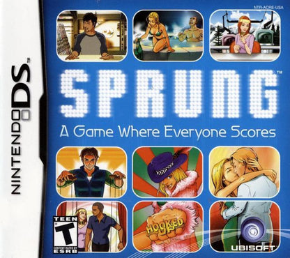 Sprung cover art for Nintendo DS (DS) dating simulation video game