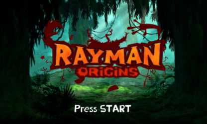 Rayman: Origins title screen for Nintendo 3DS (3DS) video game