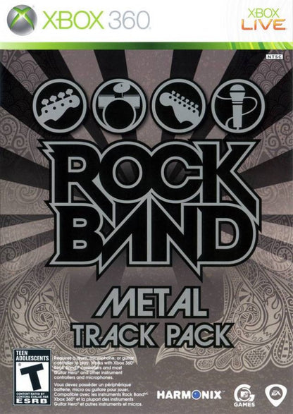 Rock Band Track Pack: Metal cover art for Xbox 360 (X360) music rhythm expansion video game