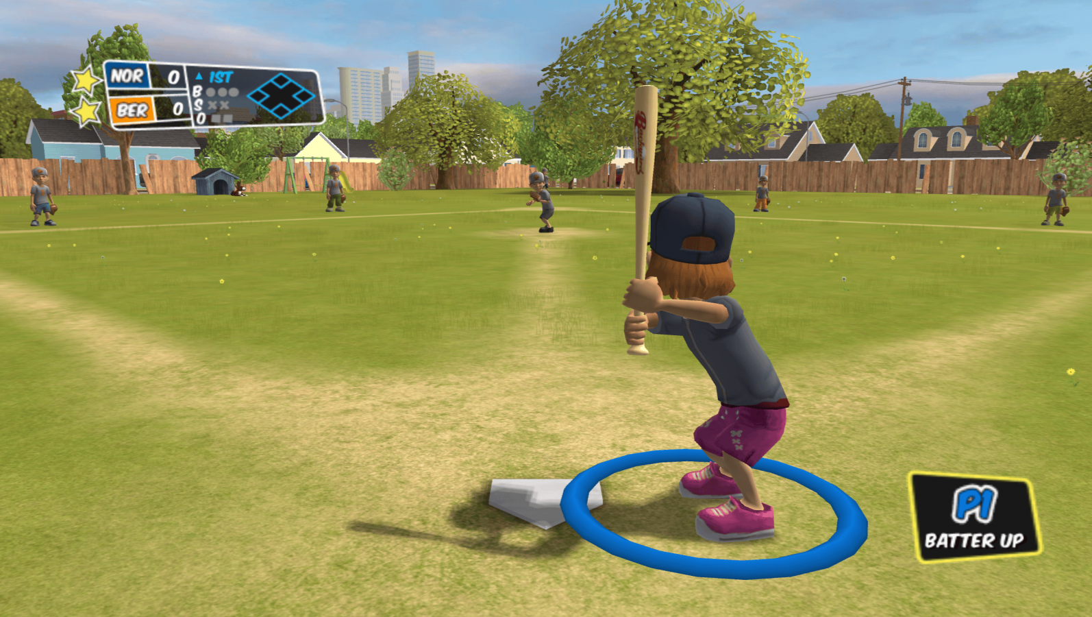 Backyard Sports: Sandlot Sluggers gameplay art for Nintendo Wii (Wii) video game 