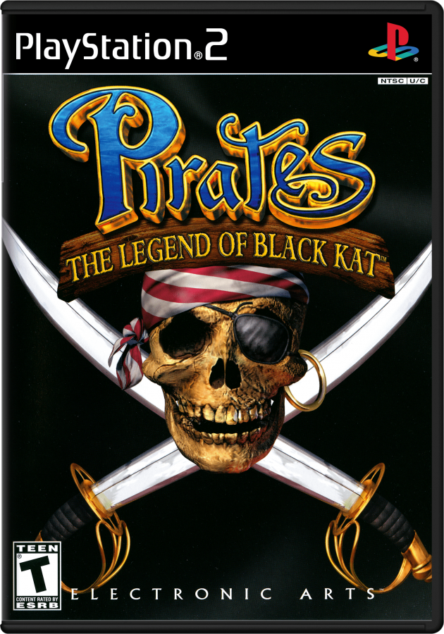 Pirates Legend of Black Kat PlayStation 2 PS2 retro video game action adventure cover art (2002)