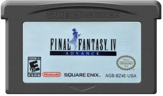Final Fantasy IV Advance cartridge for the Game Boy Advance featuring classic turn based RPG gameplay with an epic story memorable characters and enhanced content from the original Final Fantasy IV adventure cartridge