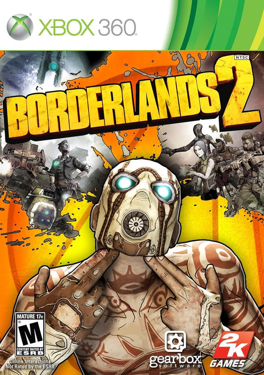 Borderlands 2 cover art for Xbox 360 (X360) first-person shooter role-playing video game