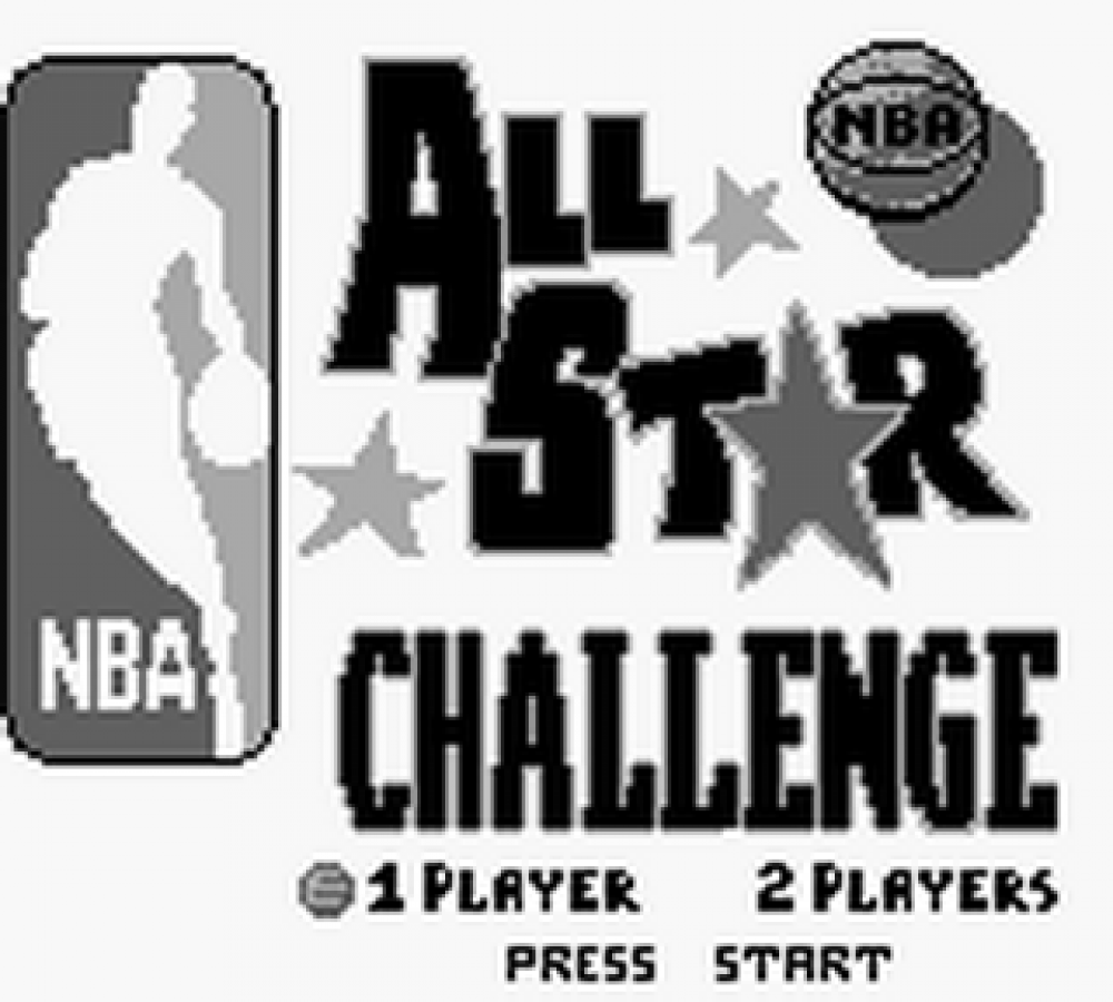 NBA All-Star Challenge title screen for Game Boy (GB) video game