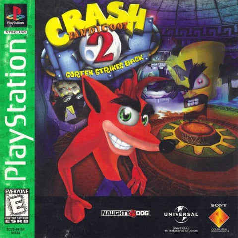 Cover art for Crash Bandicoot 2: Cortex Strikes Back [Greatest Hits] – PlayStation 1 (PS1) retro video game