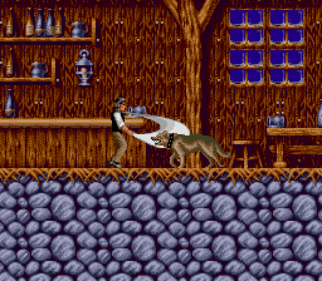 Bram Stokers Dracula retro SNES video game Bram Stokers Dracula horror action adventure gothic vampire combat platform gameplay movie based console title Super Nintendo release gameplay