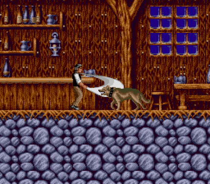 Bram Stokers Dracula retro SNES video game Bram Stokers Dracula horror action adventure gothic vampire combat platform gameplay movie based console title Super Nintendo release gameplay