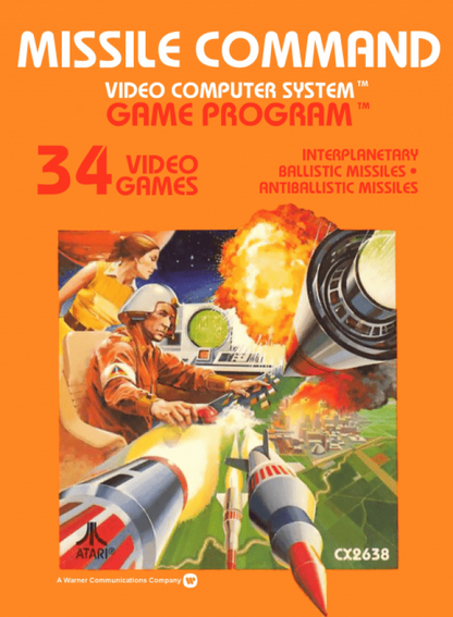 Missile Command cover art for Atari 2600 (2600) video game