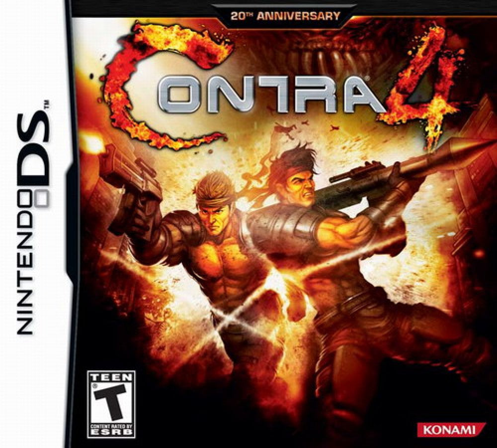 Contra 4 cover art for Nintendo DS (DS) run-and-gun action video game