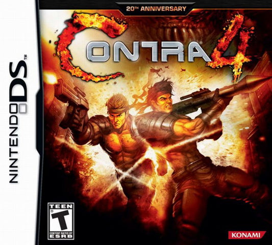 Contra 4 cover art for Nintendo DS (DS) run-and-gun action video game