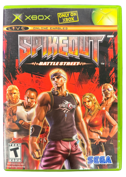 Spikeout Battle Street Xbox retro video game arcade fighting action featuring intense street battles martial arts combat multiple characters fast paced gameplay challenging enemies classic arcade style action Xbox gaming experience collectible game collection appeal cover art