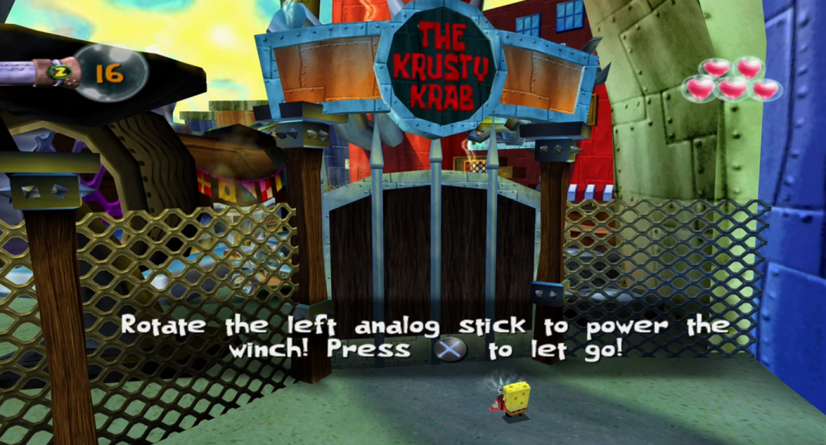 SpongeBob SquarePants Creature from the Krusty Krab PlayStation 2 PS2 video game, action platformer, cartoon-based adventure, Nickelodeon title gameplay