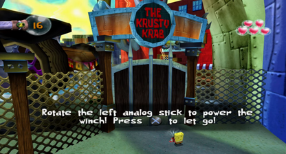 SpongeBob SquarePants Creature from the Krusty Krab PlayStation 2 PS2 video game, action platformer, cartoon-based adventure, Nickelodeon title gameplay