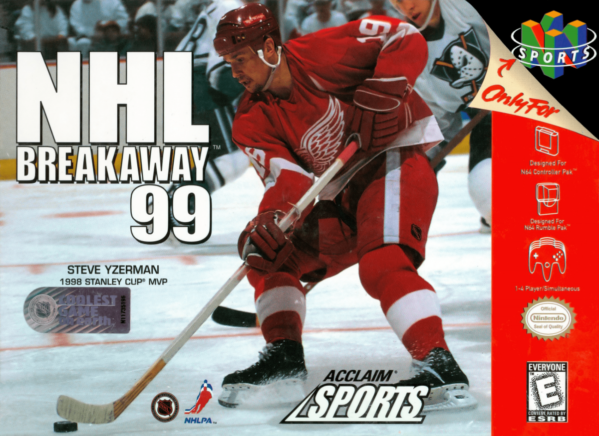 NHL Breakaway 99 cover art for Nintendo 64 N64 video game
