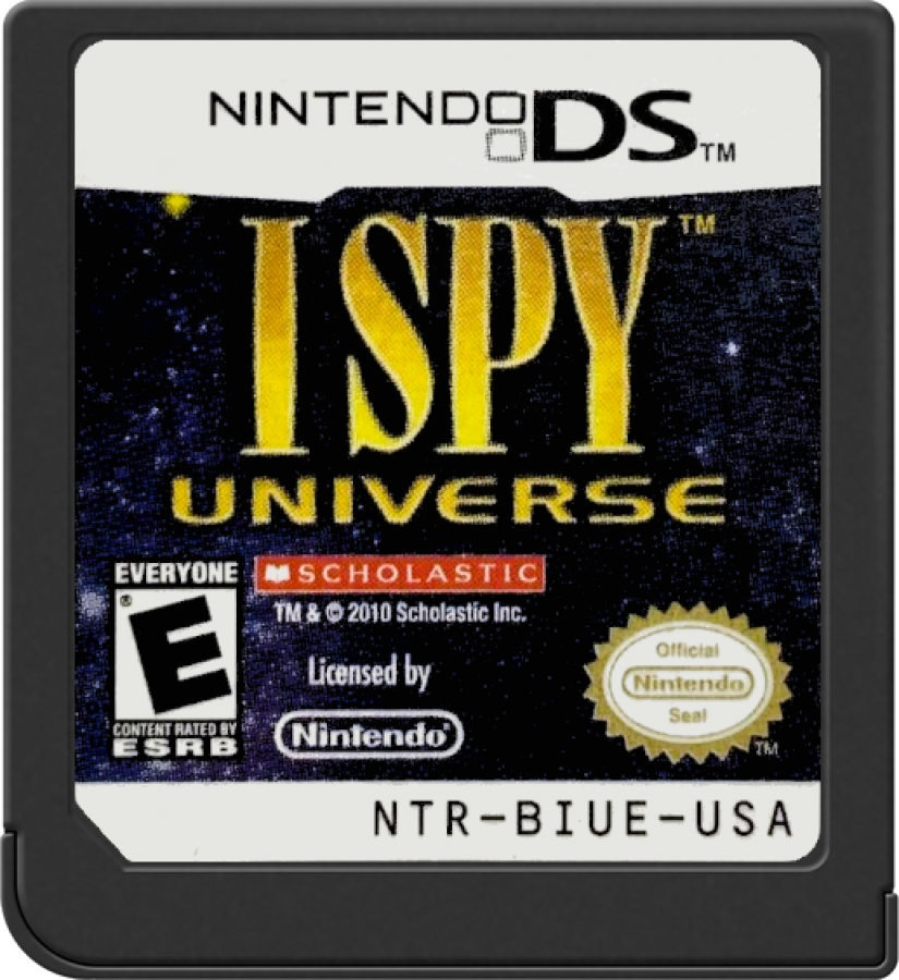 I Spy Universe Nintendo DS DS for hidden object puzzle retro video game fans featuring search and find gameplay brain teasing challenges interactive puzzles colorful scenes family friendly entertainment classic handheld gaming collectible gaming appeal cartridge