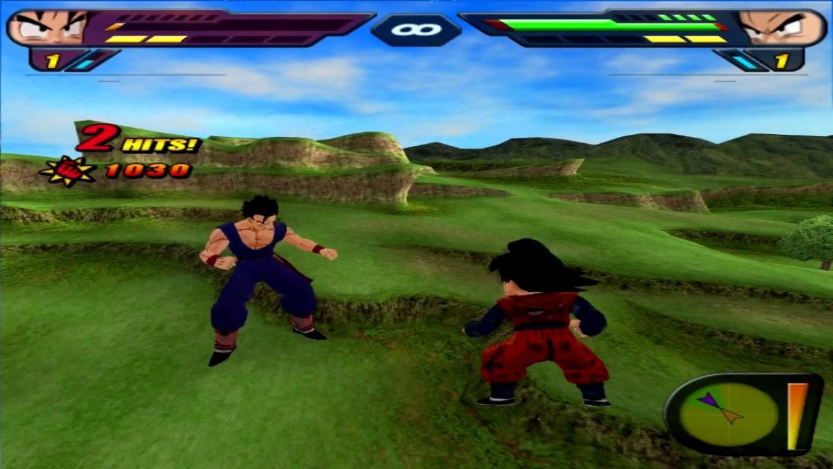 Dragon Ball Z Budokai Tenkaichi 2 PlayStation 2 PS2 3D fighting action video game massive character roster destructible environments beam struggles transformations flying combat Dragon Dash mechanic story mode covering Saiyan to Buu sagas gameplay screenshot
