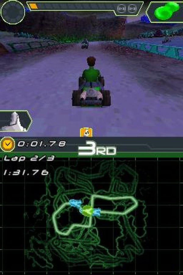 Ben 10: Galactic Racing gameplay for Nintendo 3DS (3DS) racing video game