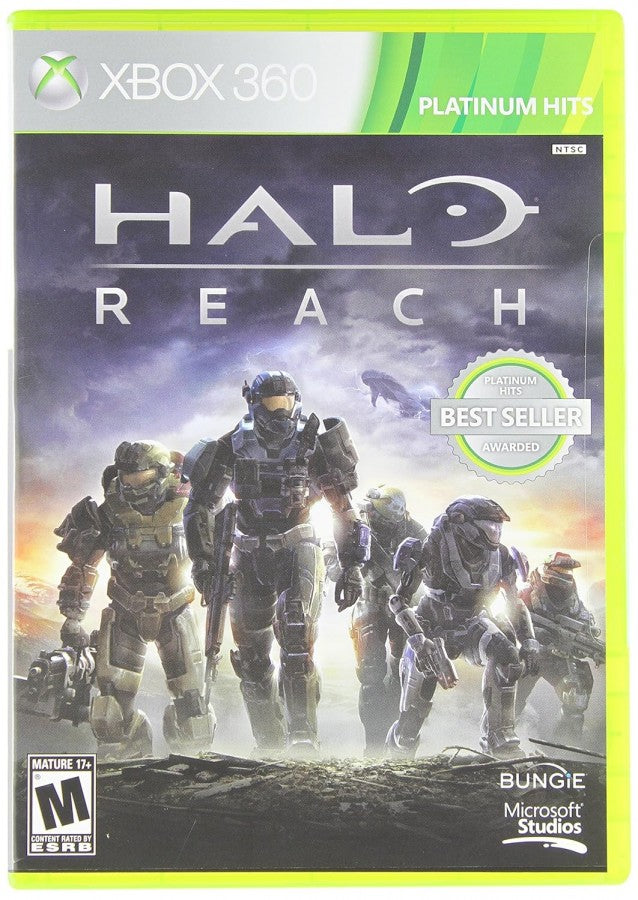 Halo: Reach [Platinum Hits] cover art for Xbox 360 (X360) sci-fi first-person shooter video game