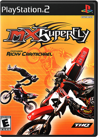 MX Superfly – PlayStation 2 (PS2) motocross racing video game cover art