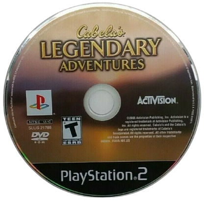 Cabela’s Legendary Adventures for PlayStation 2 with classic big-game hunting theme disc