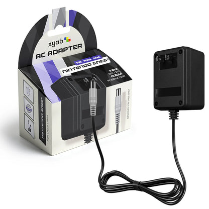 Nintendo SNES power adapter with cable and connector for powering Super Nintendo console