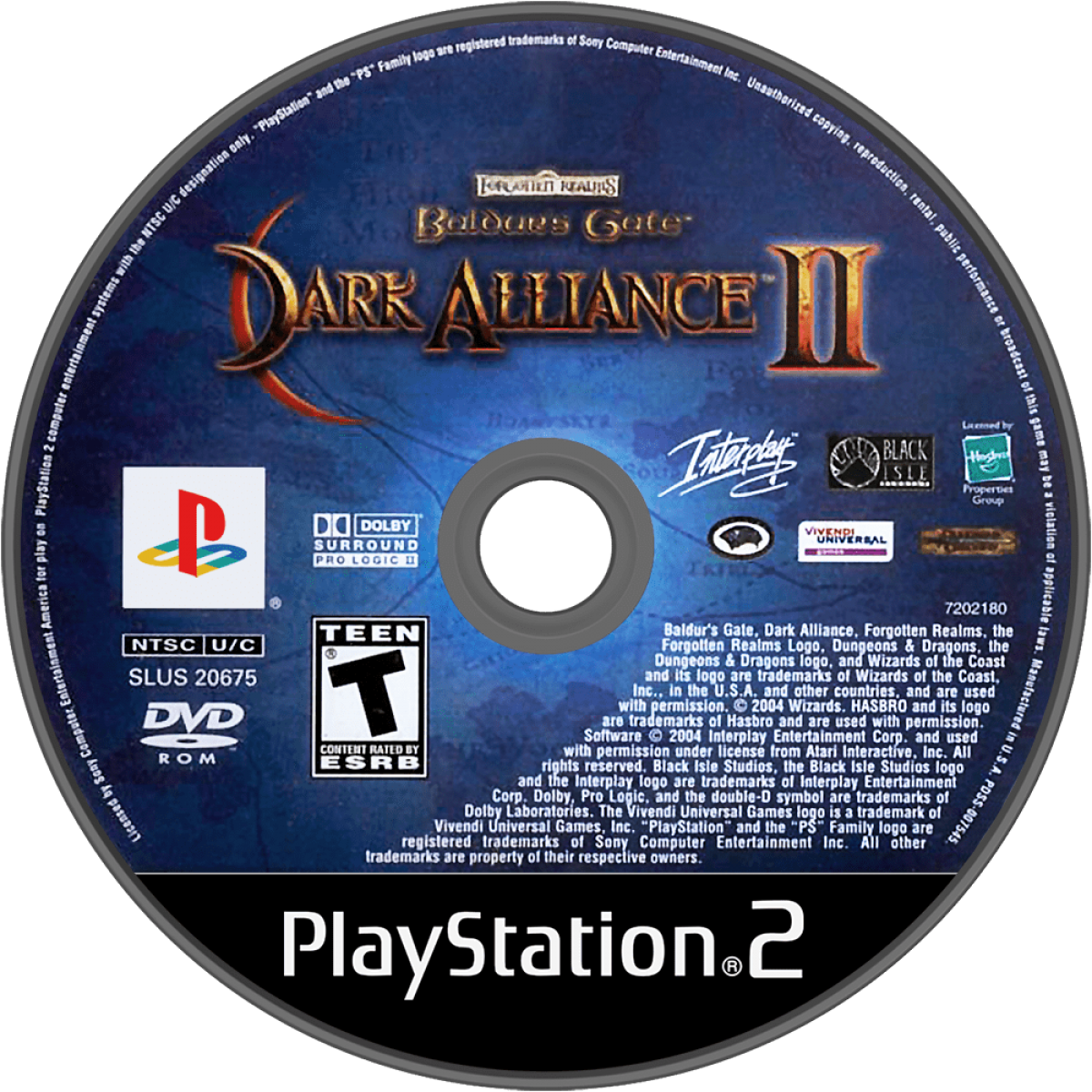 Baldurs Gate Dark Alliance 2 retro PlayStation 2 video game Baldurs Gate fantasy action RPG dungeon crawler hack and slash cooperative gameplay console title PlayStation 2 release disc