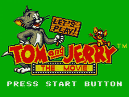 Tom and Terry the Movie title screen for SEGA Game Gear video game. 