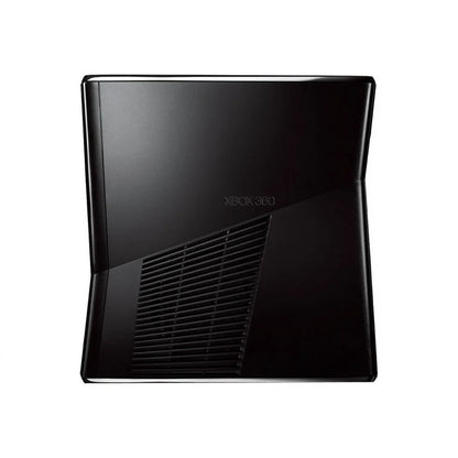 Xbox 360 Slim console system 250GB, Xbox 360 S model, Microsoft gaming console, built-in Wi-Fi, home entertainment system side shine shot