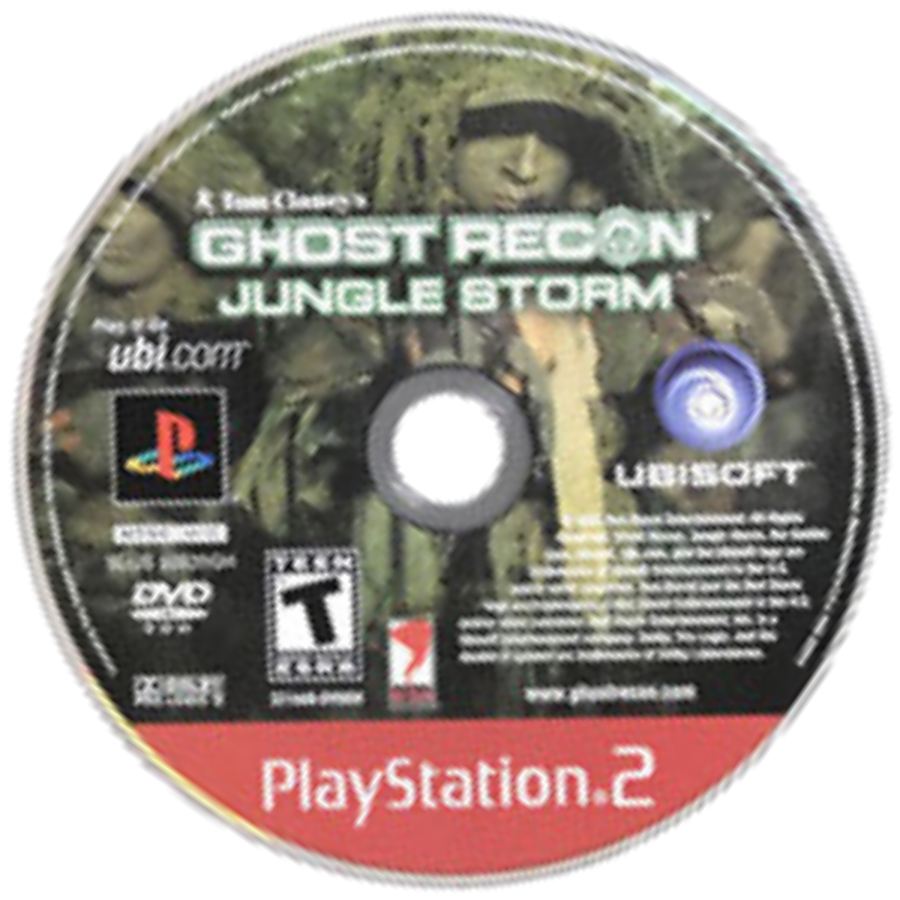 Tom Clancy's Ghost Recon Jungle Storm Greatest Hits PlayStation 2 PS2 for tactical military shooter video game fans featuring elite special forces missions stealth based combat squad commands realistic weapons jungle environments strategic planning multiplayer battles immersive military operations collectible gaming appeal disc