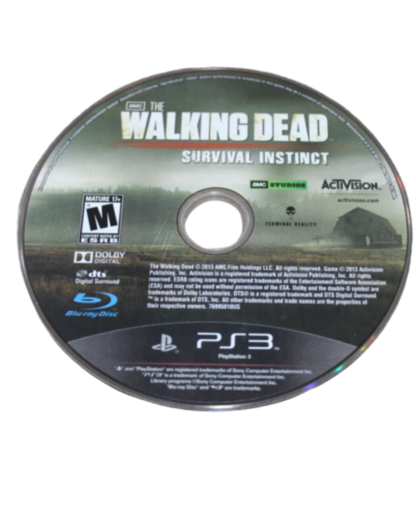 The Walking Dead: Survival Instinct PS3 first-person shooter video game disc