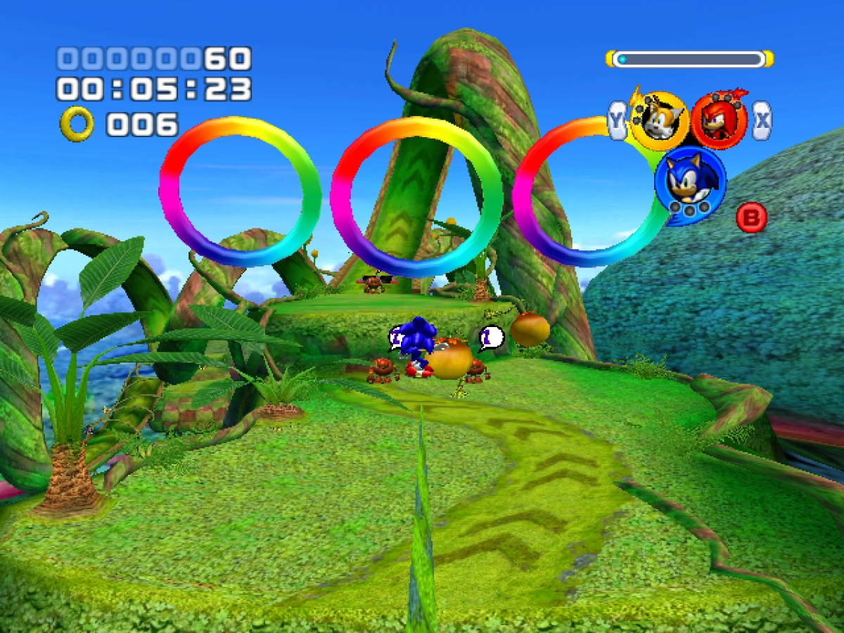 Sonic Heroes [Player's Choice] gameplay for Nintendo GameCube (GC) 3D platforming action video game 