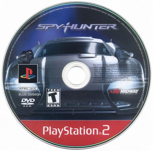 Spy Hunter [Greatest Hits] – PlayStation 2 (PS2) video game disc, vehicular combat action.