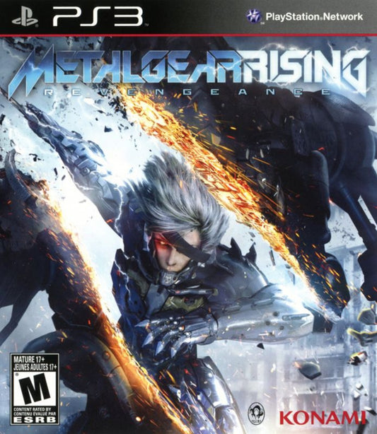 Metal Gear Rising: Revengeance PS3 action video game cover art.