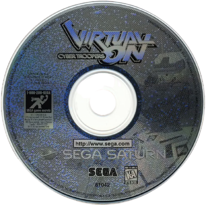 Virtual On Cyber Troopers Sega Saturn arcade mech fighting game 3D arena combat twin stick shooter robot battles SEGA AM3 fast paced versus gameplay retro Saturn game classic arcade port Sega Saturn software video game title disc