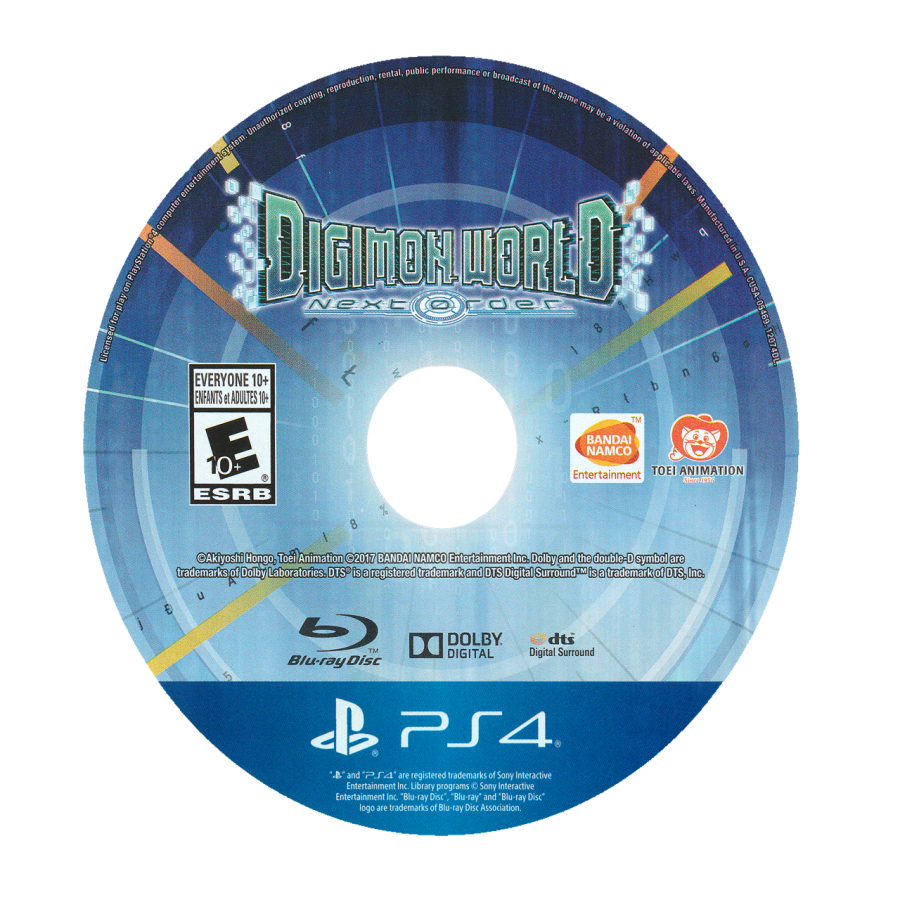 Digimon World: Next Order – PlayStation 4 (PS4) video game disc, RPG by Bandai Namco Entertainment