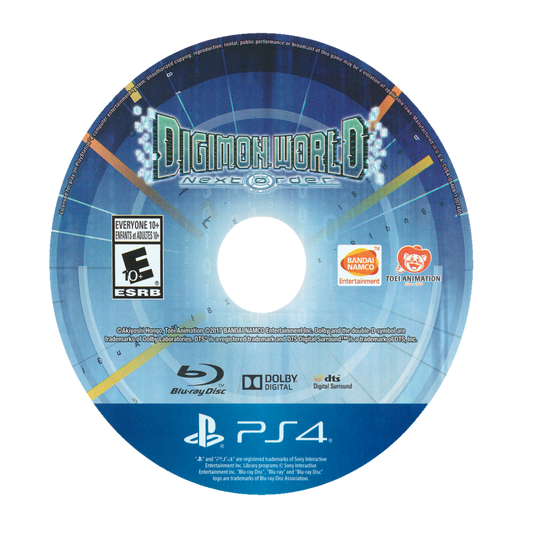 Digimon World: Next Order – PlayStation 4 (PS4) video game disc, RPG by Bandai Namco Entertainment