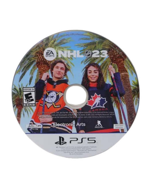  NHL 23 – PlayStation 5 (PS5) Disc cover front Art for this Playstation 5 Video game 