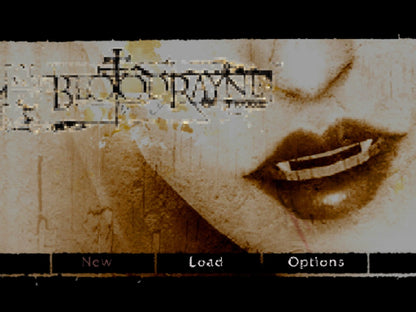 BloodRayne PS2 PlayStation 2 action hack and slash horror game retro video game title screen
