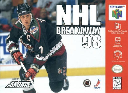 NHL Breakaway 98 cover art for Nintendo 64 N64 video game
