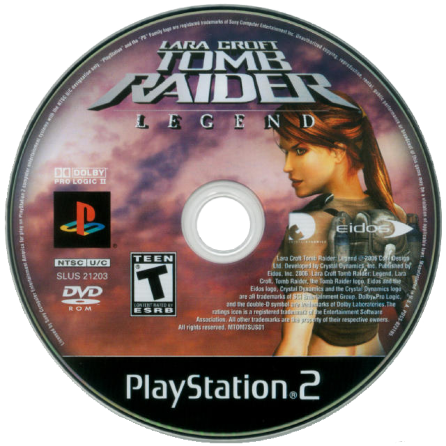 Tomb Raider: Legend – PlayStation 2 (PS2) video game disc, action-adventure.