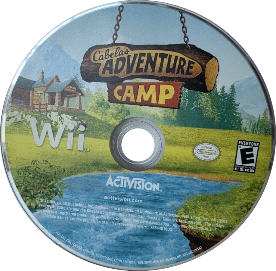Cabela's Adventure Camp disc for Nintendo Wii (Wii) video game