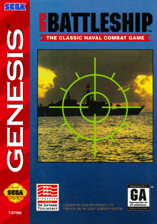 Super Battleship cover art for Sega Genesis (GEN) video game