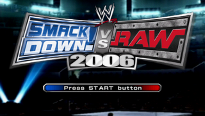 WWE SmackDown vs Raw 2006 Greatest Hits PlayStation 2 retro video game wrestling title screen (2005)