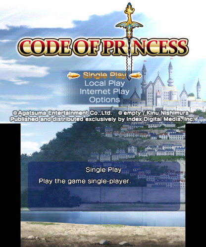 Code of Princess Nintendo 3DS game featuring action RPG gameplay with hack and slash combat, character customization, and cooperative multiplayer missions in a fantasy adventure world gameplay